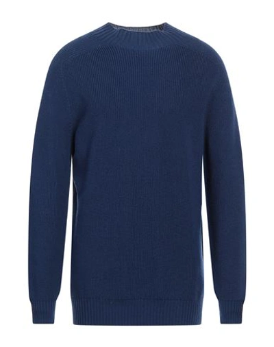 D4.0 Man Turtleneck Blue Size 46 Virgin Wool In Blue