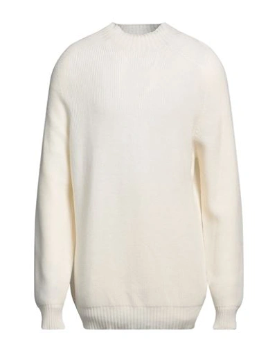 Shop D4.0 Man Sweater Ivory Size 44 Virgin Wool In White