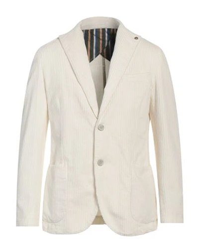 Barbati Man Suit Jacket Off White Size 44 Polyamide, Viscose, Elastane