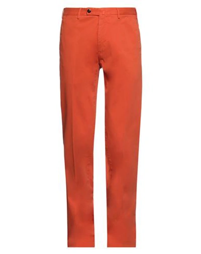 Shop Pt Torino Man Pants Orange Size 30 Cotton, Elastane