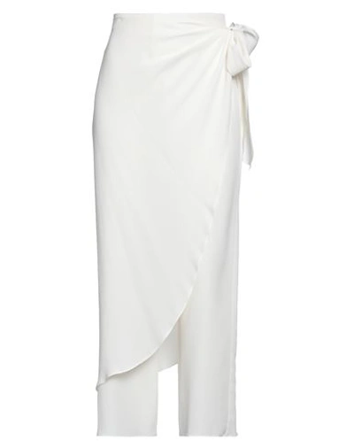 Shop Jucca Woman Pants Cream Size 6 Acetate, Silk In White