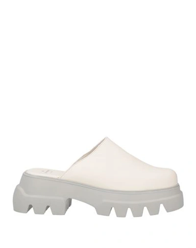 Shop Copenhagen Studios Woman Mules & Clogs Ivory Size 9 Soft Leather In White