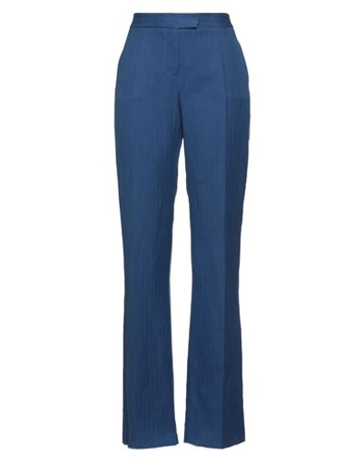 Shop Etro Woman Pants Blue Size 6 Linen, Silk