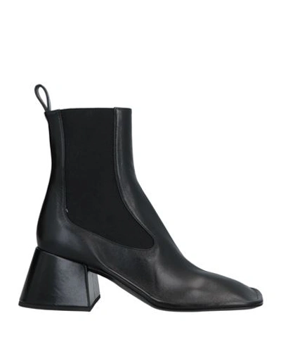 Shop Jil Sander Woman Ankle Boots Black Size 9 Leather