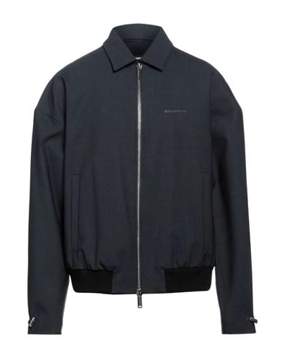 Shop Dsquared2 Man Jacket Steel Grey Size 42 Polyester, Virgin Wool, Elastane