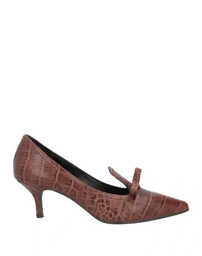 Daniele Ancarani Woman Loafers Brown Size 6.5 Soft Leather In Brown