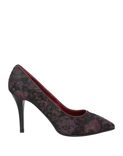 Shop Couture Woman Pumps Dark Purple Size 7.5 Textile Fibers