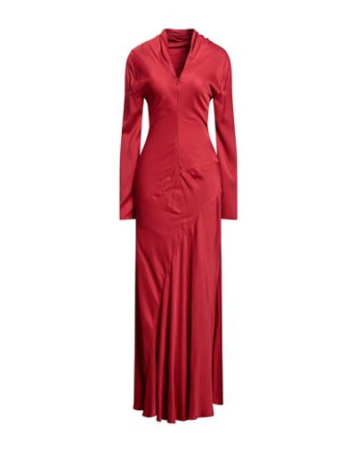 Philosophy Di Lorenzo Serafini Woman Long Dress Red Size 4 Viscose In Red