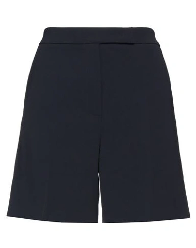 Shop Max Mara Woman Shorts & Bermuda Shorts Midnight Blue Size 16 Triacetate, Polyester
