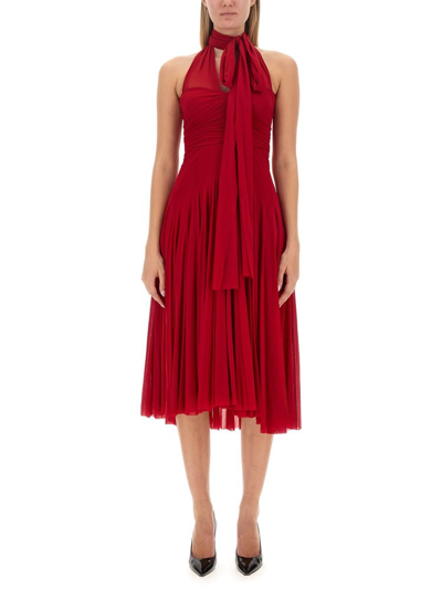 Shop Philosophy Di Lorenzo Serafini Stretched Tulle Dress In Red