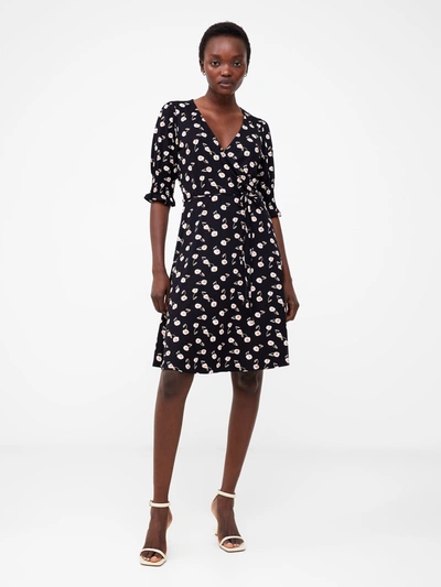 French Connection Meadow Jersey Francine Dress Moonless Night Multi In  Black