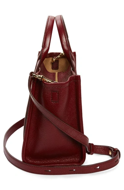 Shop Marc Jacobs The Leather Small Tote Bag In Cherry