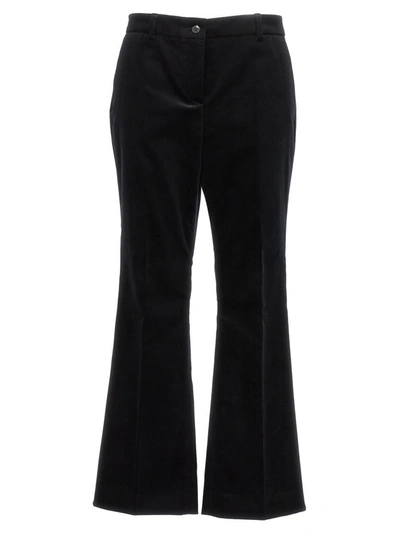 Shop Alberto Biani Velvet Pants In Black