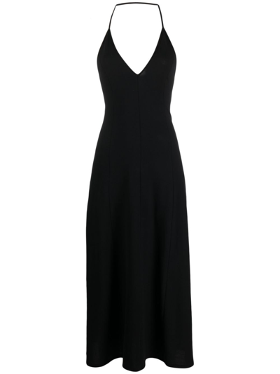 Shop Khaite The Raysha Midi Dress In Black