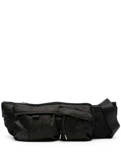 Shop Porter-yoshida & Co Black Monogram Jacquard Belt Bag