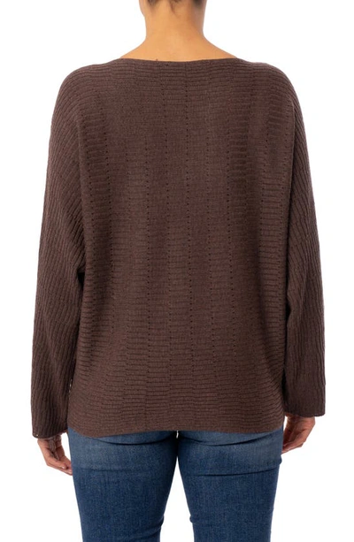 Shop Cyrus Dolman Sleeve Pullover Sweater In Slate Brown