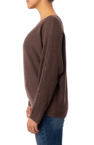 Shop Cyrus Dolman Sleeve Pullover Sweater In Slate Brown