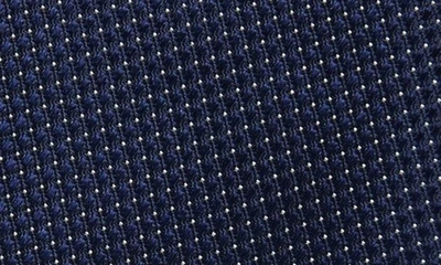 Duchamp Neat Textured Silk Tie In Navy