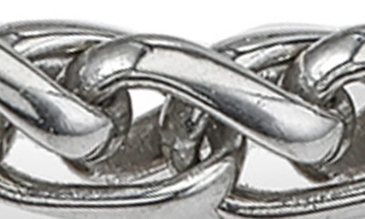 Esquire Mens' Rhodium Plated Sterling Silver Wheat Chain Bracelet In Silver
