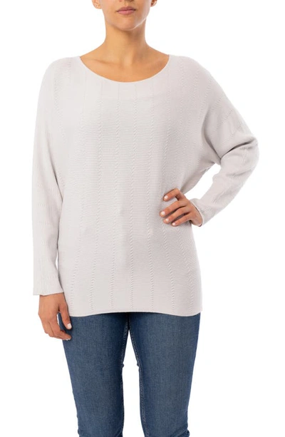 Shop Cyrus Yummy Yam Pointelle Dolman Sleeve Sweater In Light Heather Grey