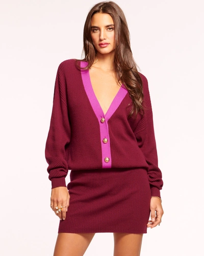 Shop Ramy Brook Andrea Sweater Dress In Mulberry