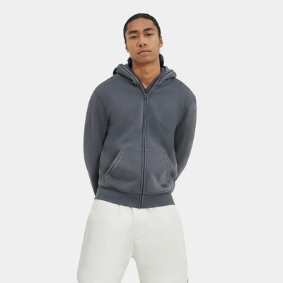 Shop Ugg Mens  Tazman Full-zip Hoodie In Stormy Seas