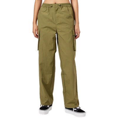 Shop Cozi Womens  Marie Parachute Pants In Martini Olive