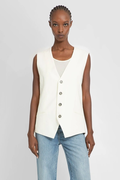 Shop Ami Alexandre Mattiussi Woman Off-white Waistcoats