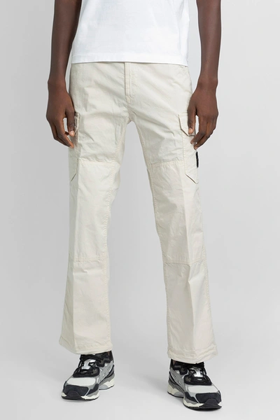 Shop Stone Island Man White Trousers
