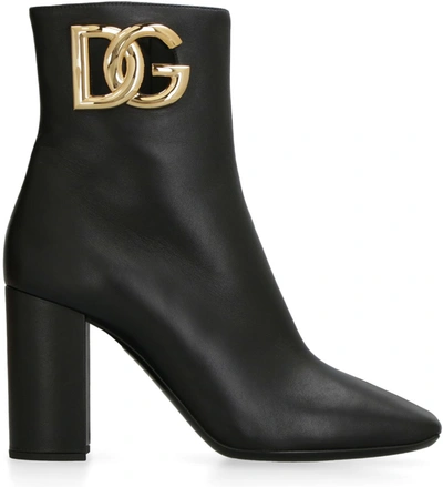 Shop Dolce & Gabbana Jackie Nappa Ankle Boots In Black