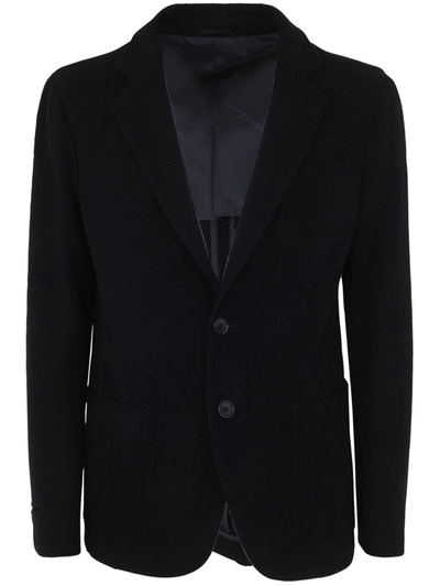 Giorgio Armani Long Sleeved Single Breasted Blazer In Multicolour