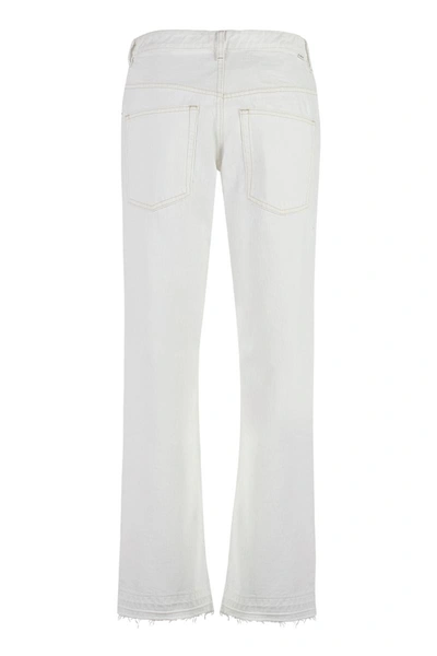 Shop Isabel Marant Étoile Belden 5-pocket Straight-leg Jeans In White