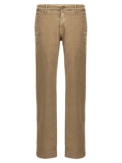 Shop Jacob Cohen Chinos In Beige