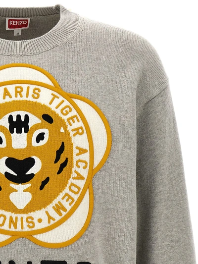 Shop Kenzo ' Tiger Academy' Sweater In Gray