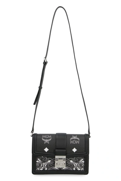 Shop Mcm Tracy Visetos Shoulder Bag In Black