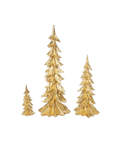Shop Gerson International ™ Set Of 3 Elegant Gold Christmas Trees