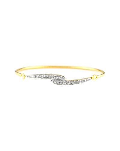 Diamond Select Cuts Plated & Silver 0.1 Ct. Tw. Diamond Bangle Bracelet