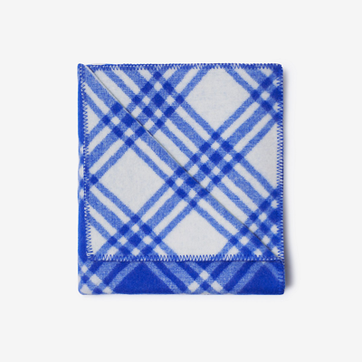 Shop Burberry Check Wool Blanket In Knight