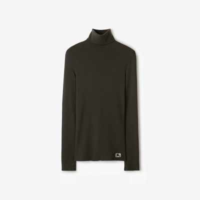 Shop Burberry Wool Blend Sweater In Otter