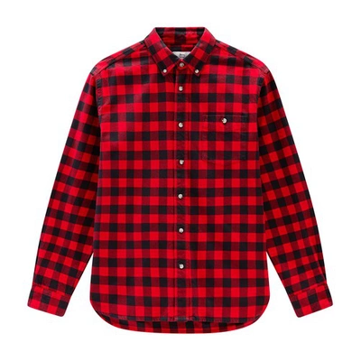 Shop Woolrich Traditional Flannel Shirt In Red_buffalo