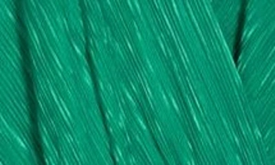 Renee C Plissé Handkerchief Dress In Emerald Green