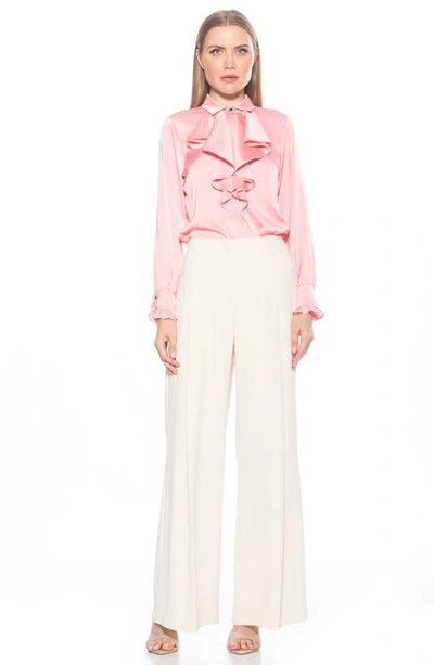 Alexia Admor Ruffle Point Collar Blouse In Blush