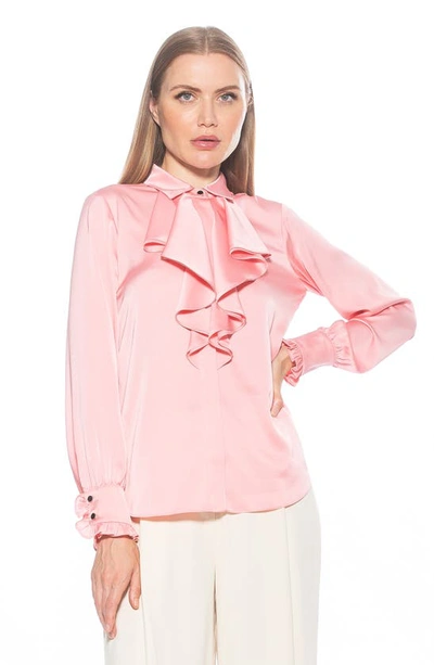 Shop Alexia Admor Ruffle Point Collar Blouse In Blush