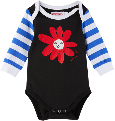 Shop Charles Jeffrey Loverboy Baby Black Striped Jumpsuit In Crzdz