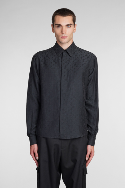 Shop Off-white Shirt In Black Silk