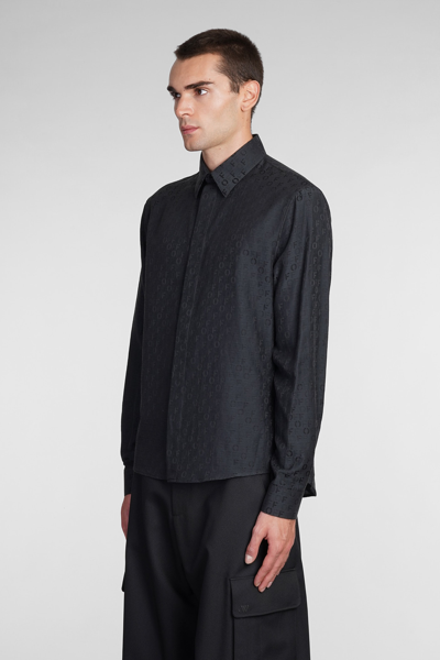 Shop Off-white Shirt In Black Silk