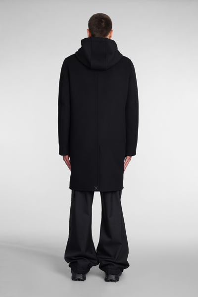 Shop Off-white Coat In Black Wool