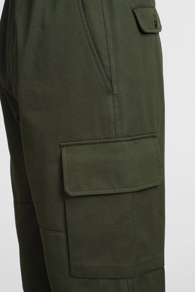 Shop Marni Pants In Green Cotton