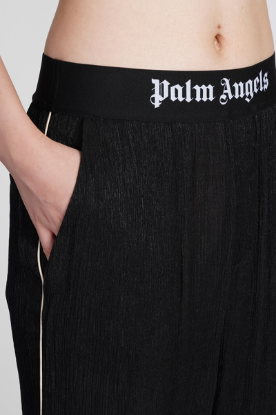 Shop Palm Angels Pants In Black Viscose