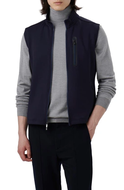 Shop Bugatchi Performance Knit Vest In Navy